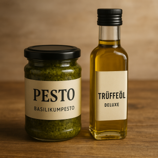 Pestopaket „Deluxe Genuss“ – Basilikumpesto & Trüffelöl